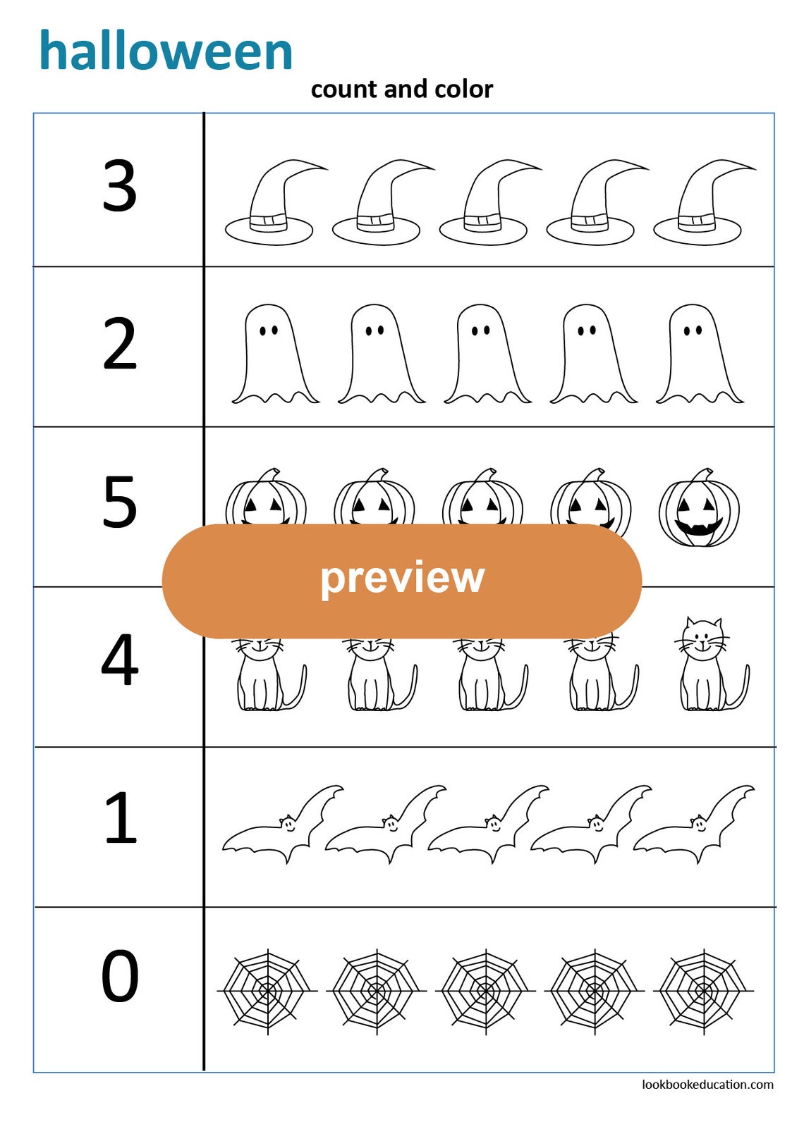 Workbook Halloween Digital File - Etsy