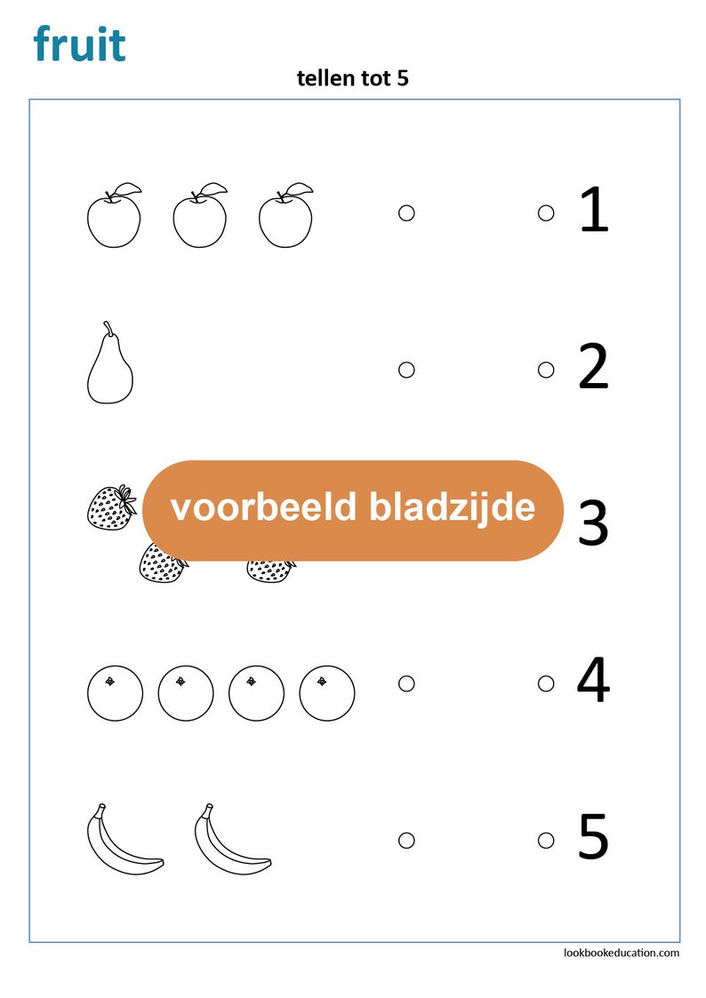 Werkboekje Fruit Digitaal Bestand afbeelding 3