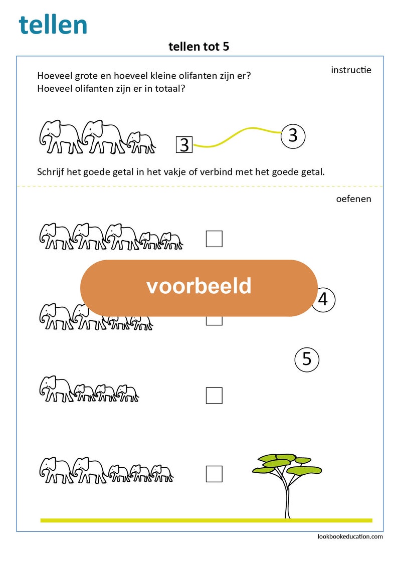 Werkboek Tellen en Optellen tot 5 Digitaal Bestand afbeelding 5