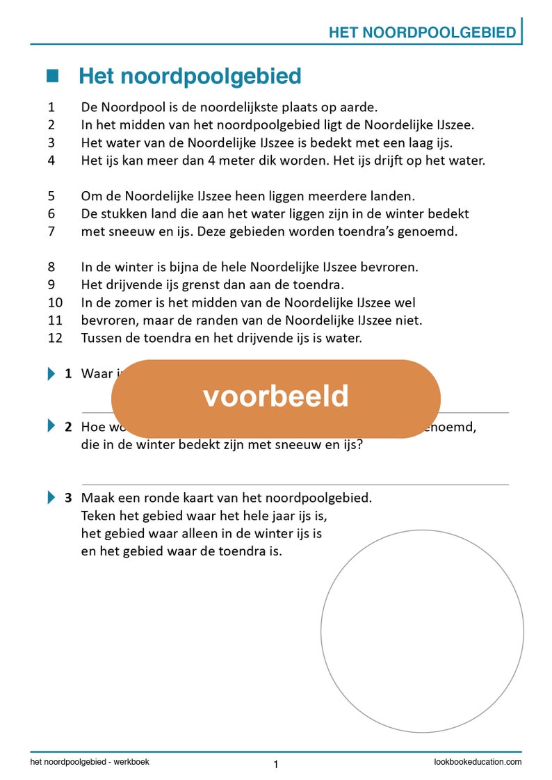 Werkboekje Het Noordpoolgebied Digitaal Bestand afbeelding 4