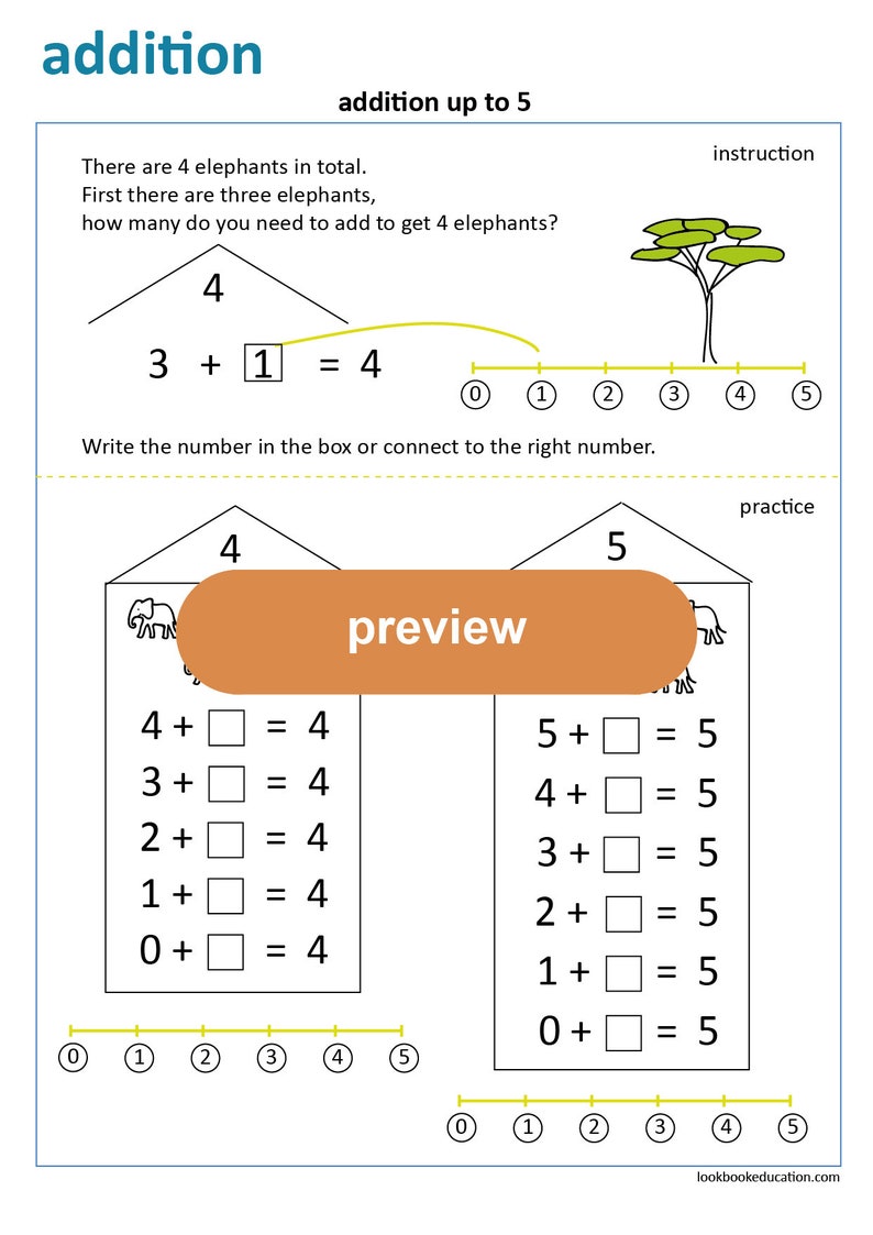 Workbook Counting and Addition up to 5 Digital file image 10