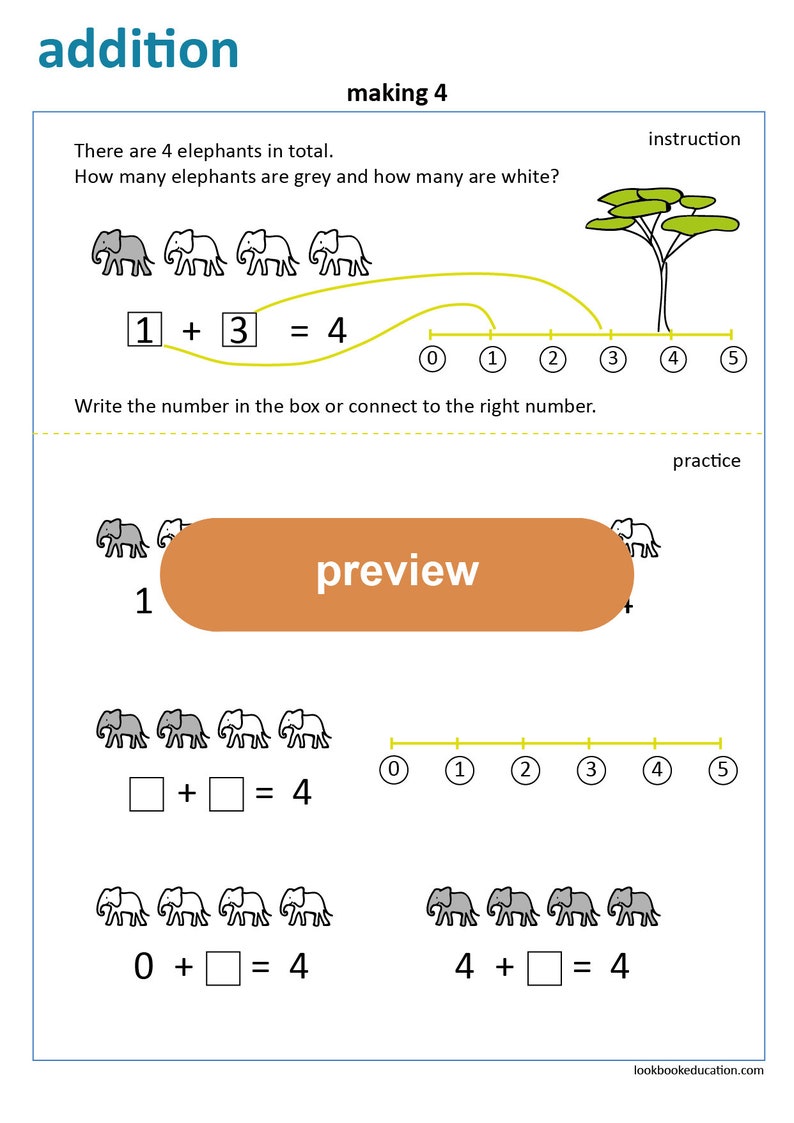 Workbook Counting and Addition up to 5 Digital file image 8