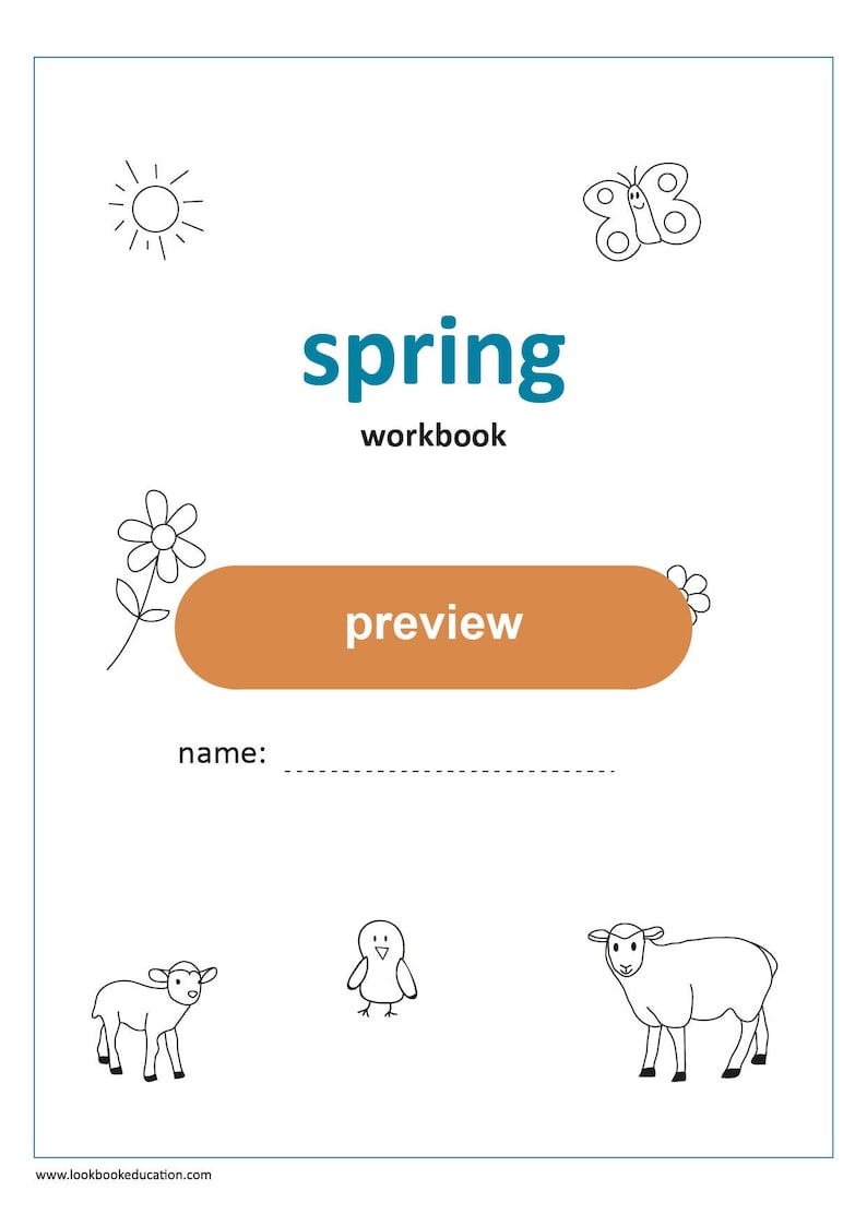 Workbook Spring  Digital file  image 1