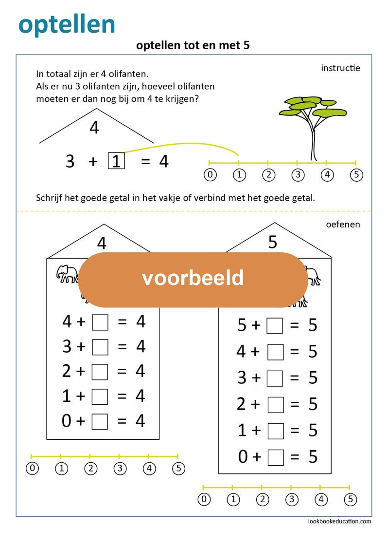 Werkboek Tellen en Optellen tot 5 Digitaal Bestand afbeelding 10