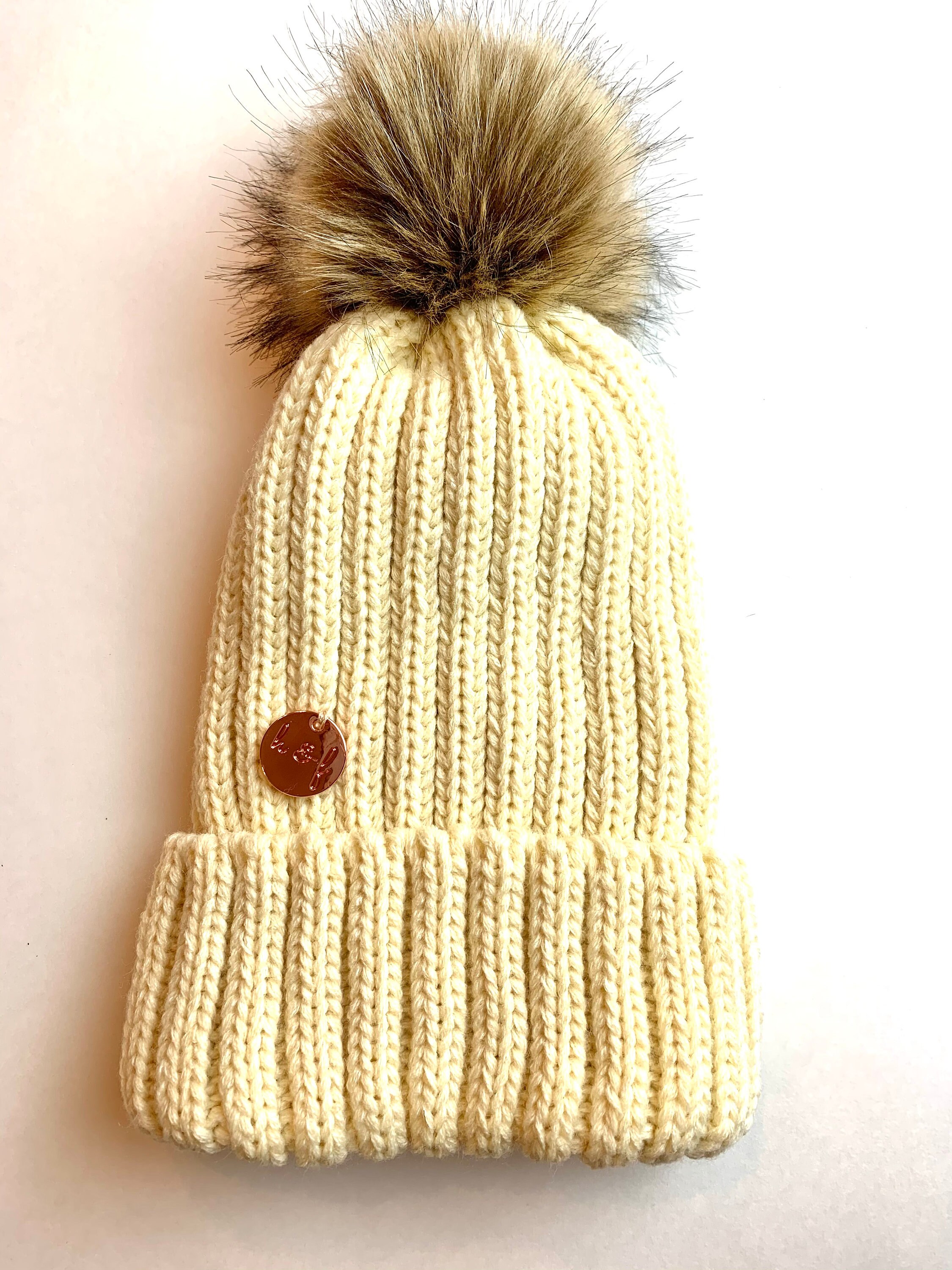 Satinlined Winter Hat with Removable Faux Fur Pom Etsy