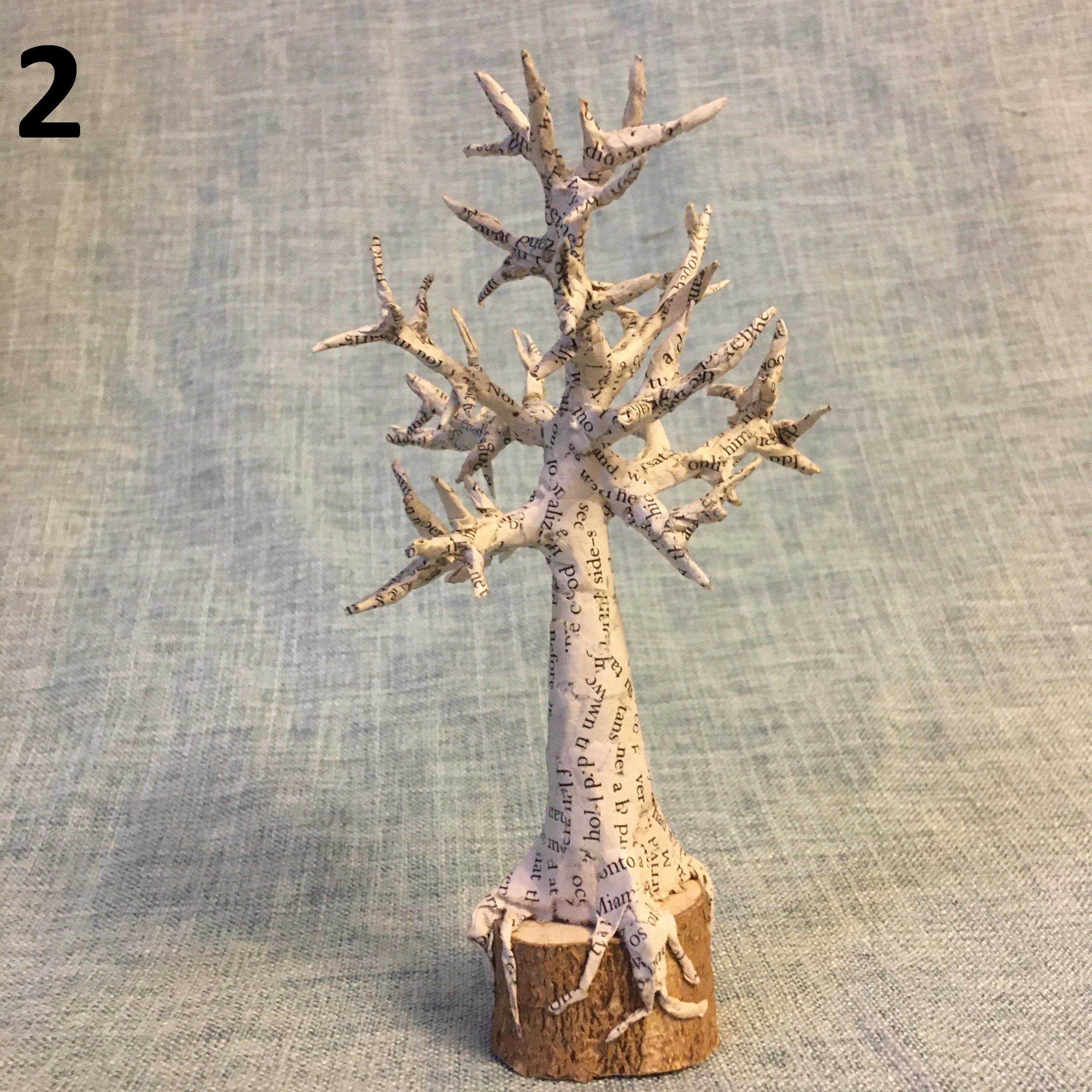 Bringing the Book Back to the Tree, Recycled Book Paper Sculptures, Designed and Created by