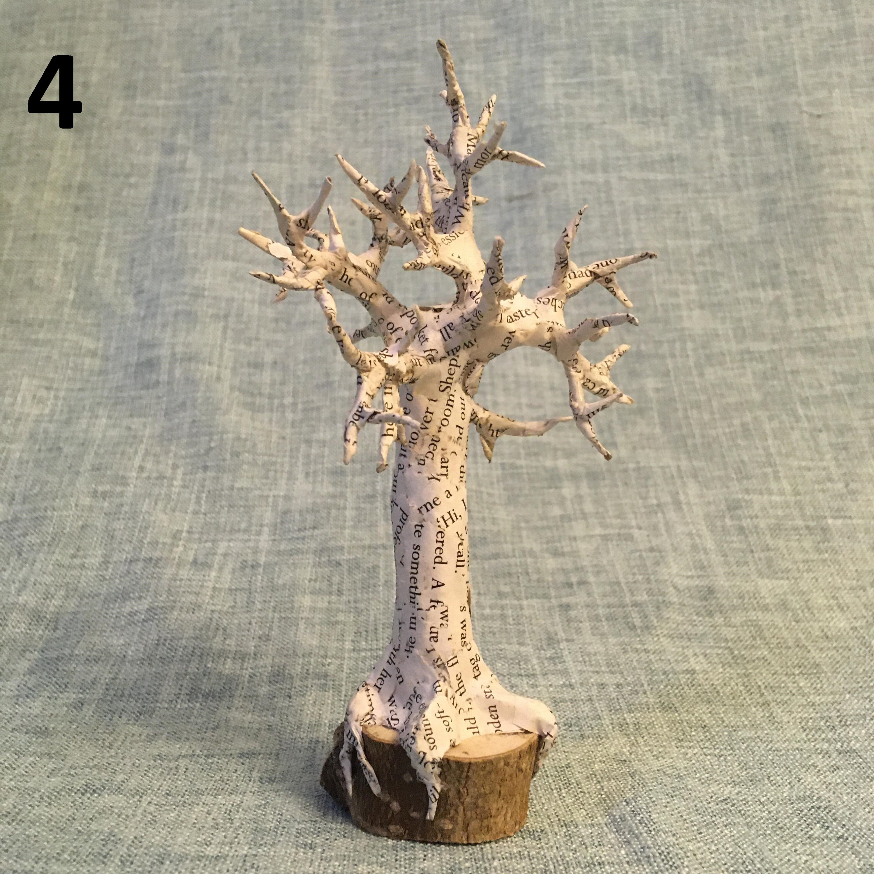 Bringing the Book Back to the Tree, Recycled Book Paper Sculptures, Designed and Created by