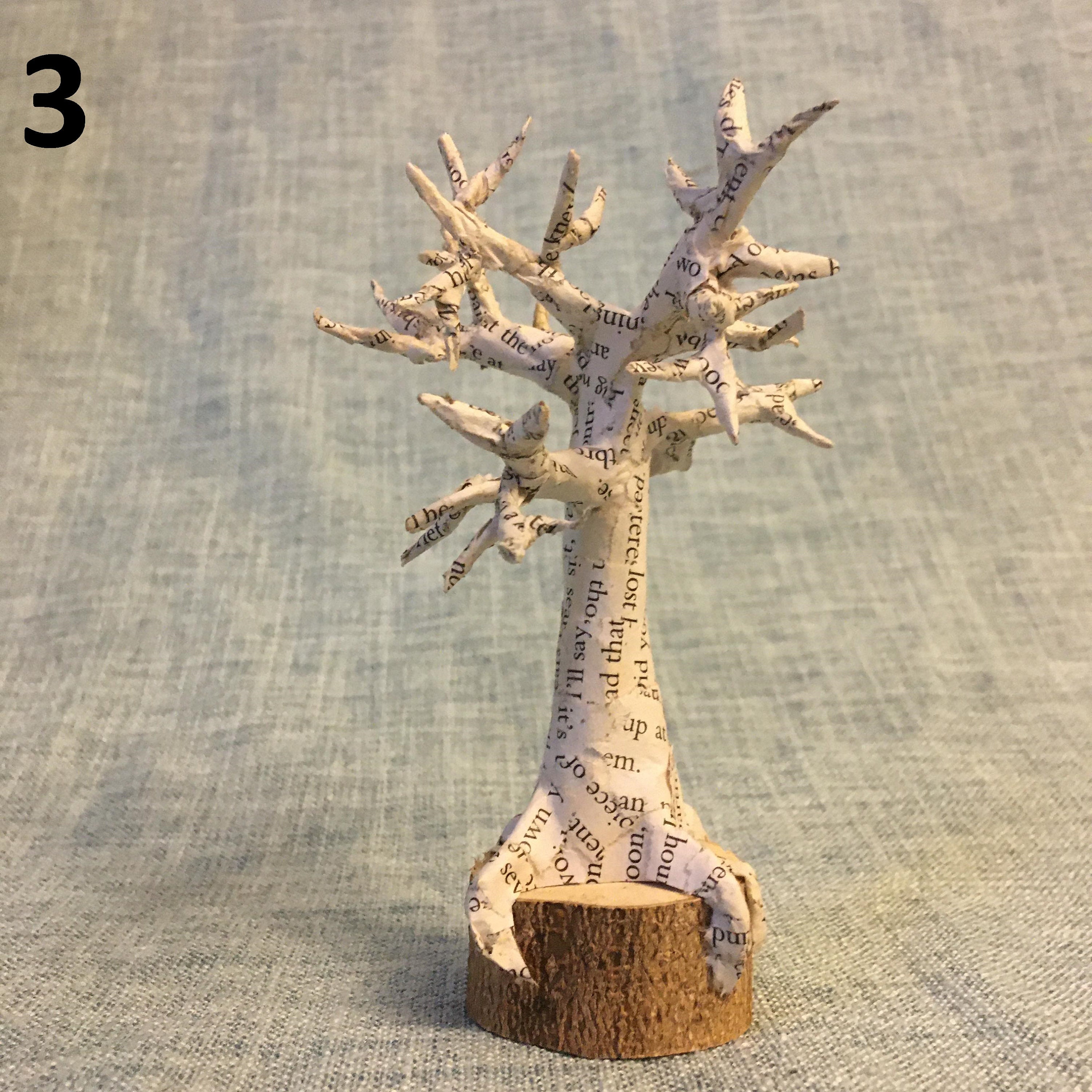 Bringing the Book Back to the Tree, Recycled Book Paper Sculptures, Designed and Created by