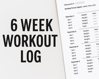 6-Wochen Workout-Tracker: Druckbares Fitness-Tracker für Krafttraining (ausfüllbares PDF für iPad & Goodnotes)