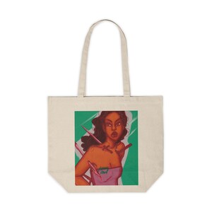 Stylish Canvas Tote Bag with Unique Art Design, Eco-Friendly Shopping Tote, Chic Beach Bag, Gift for Her, Trendy Grocery Bag