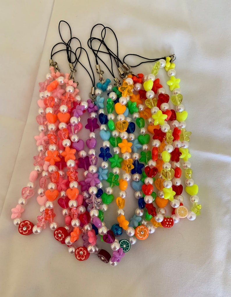 Cute Beaded Phone Charm/chain Etsy