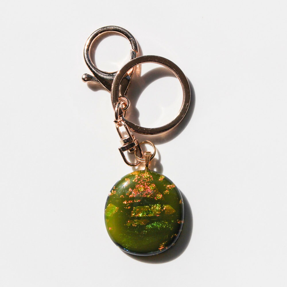 Handcrafted Fused Glass Keyring Fashion Zipper Pull Gym Etsy