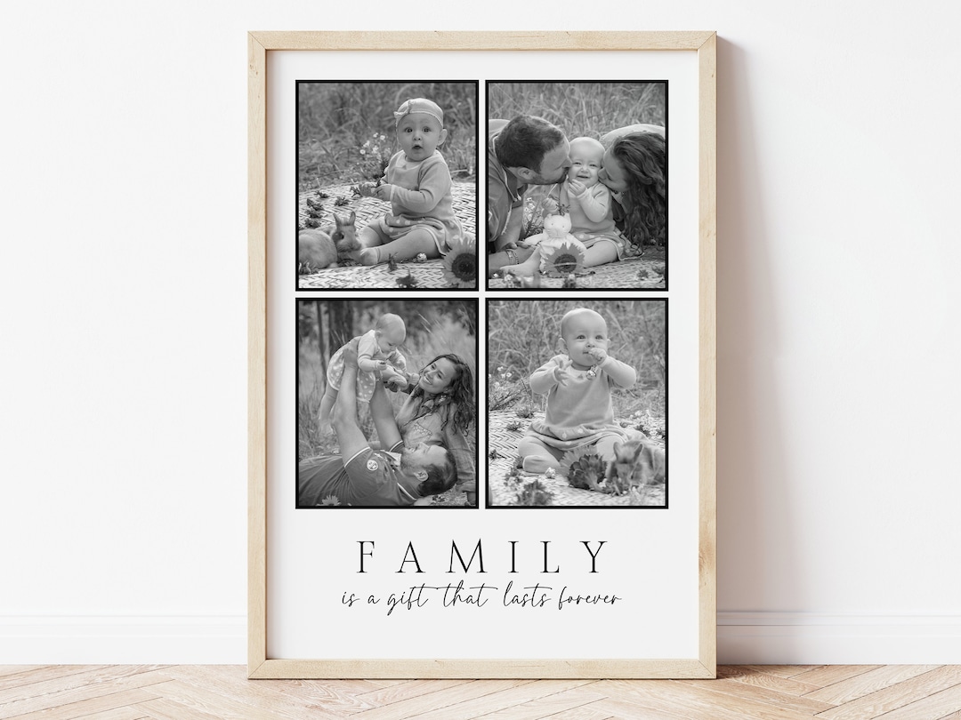Personalized Family Photo Collage Print: Custom Quote Gift - Etsy Schweiz