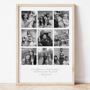 Personalised Grandparents Photo Collage | Photo Print | Gift for Nan Grandad | Grandparent Quote