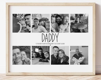 Personalised Dad Photo Collage Print: Father's Day Gift