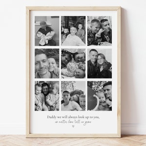 Personalised Dad Photo Collage | Photo Print | Gift for Dad | Fathers Quote | Fathers Day Present | Daddy