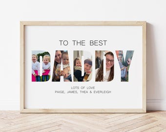 Personalized Photo Collage Dad Print | Father's Day Gift
