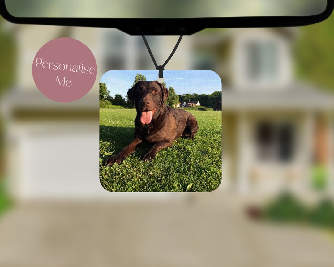 Personalised Car Air Freshener Double Sided Square Picture Car Air