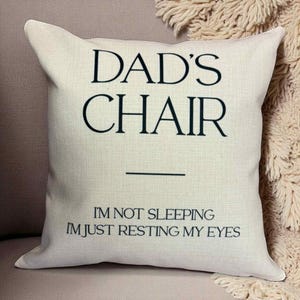 Personalized Dad's Chair Cushion Cover: Father's Day Gift