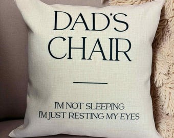 Personalized Dad's Chair Cushion Cover: Father's Day Gift