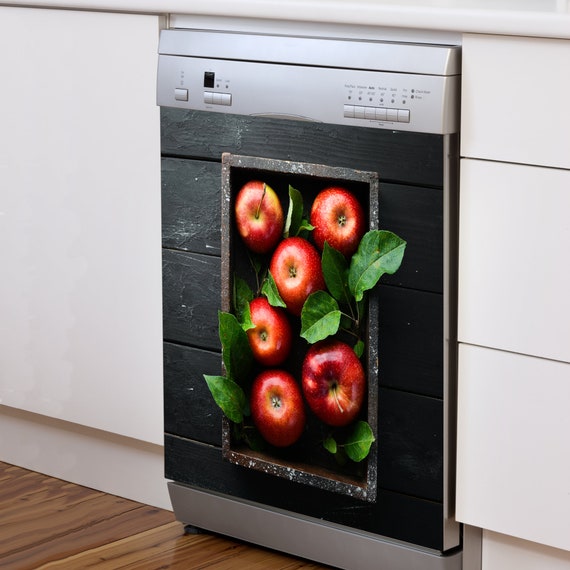 Apples in Box Dishwasher art Wallpaper Vinyl | Etsy
