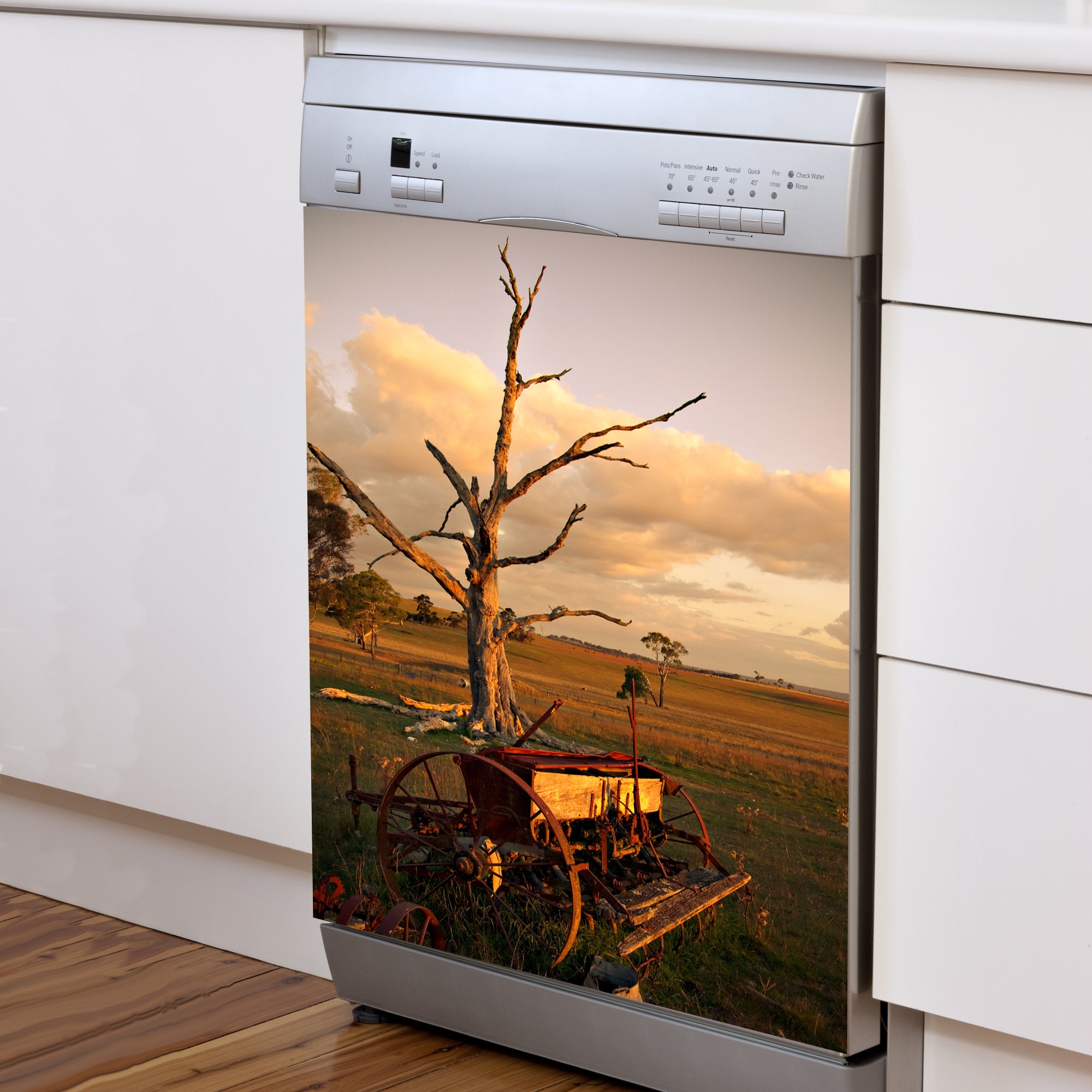 Old Farm Scene Dishwasher Art Wallpaper Vinyl - Etsy