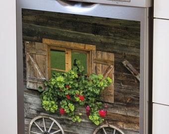 Wagon Wheel Under Window MAGNET 24 inches High 22 inches wide