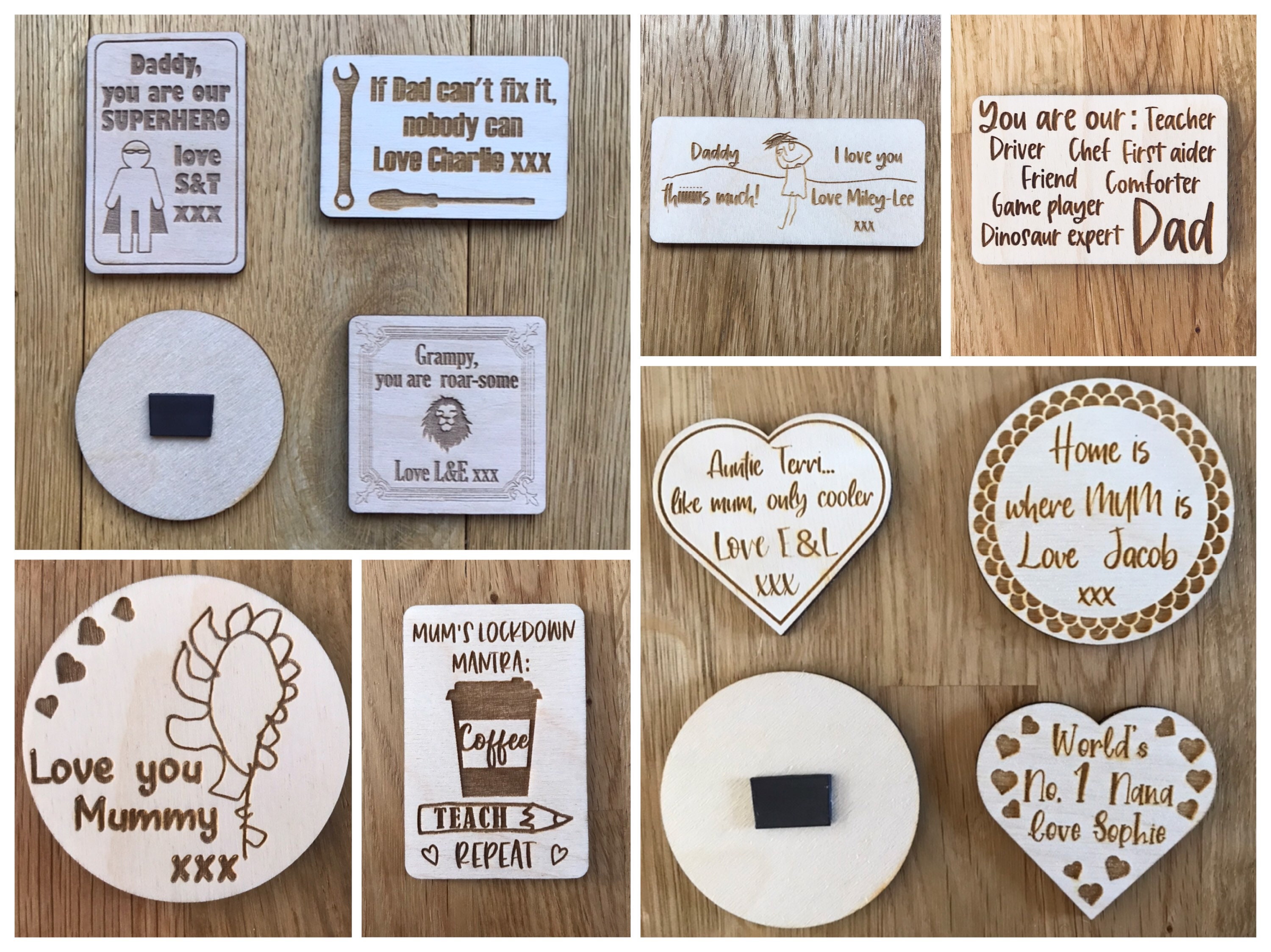 Personalised wood fridge for Etsy