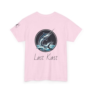 Last Kast Fishing T-shirt, Marlin Fish, Marlin Fish, Unisex Heavy Cotton Tee