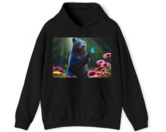 Bear and Butterfly Unisex Heavy Blend™ Hooded Sweatshirt