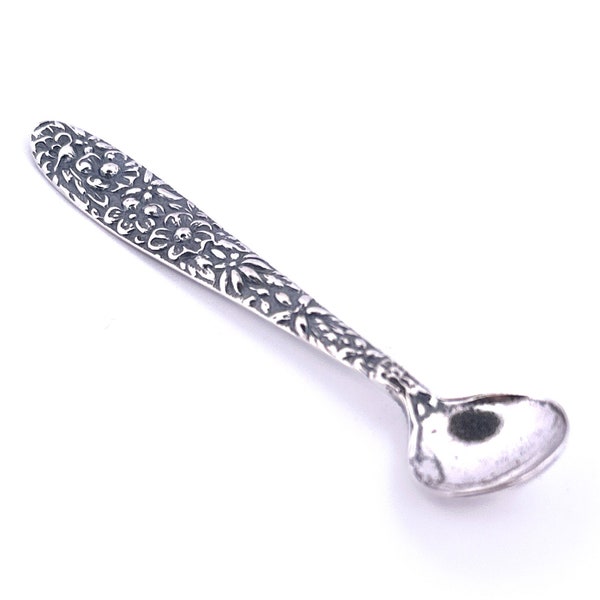 Sterling silver tiny spoon Sugar & Salt Spoon/ Solid silver Small spoon/ SOLID 925 Sterling silver Mini Spoon/ Small spoon for baby