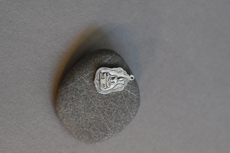 Buddha Necklace,Buddha Pendant,Sterling Silver Buddha Charm Pendant,Abhaya Mudra Buddha,Vintage style Sterling Silver Buddha Charm Pendant