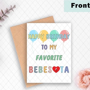Bad Bunny Bebesota Birthday Card A2 Spanish Card Bad Bunny Merch Personalized Custom Message Feliz Cumpleaños For Him Her Happy Birthday