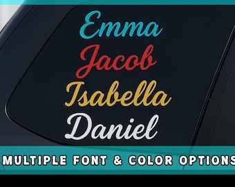 Custom Text Vinyl Decal Car Decals Bumper Sticker Personalized Name Decal Car Accessories Vinyl Decal Vinyl Graphics Custom Text