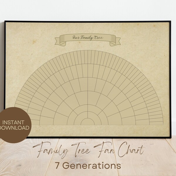 Family Tree Fan Chart Download - Etsy