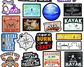 KAYAK Car Window Paddle Board Phone Case VINYL STICKER – Funny Die Cut Water Proof Laptop Sticker