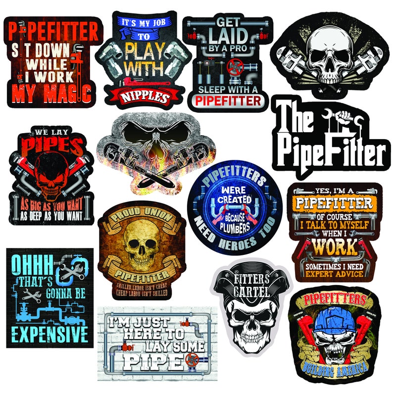 Pipefitter Stickers These Pipefitter Hard Hat Stickers Are Etsy
