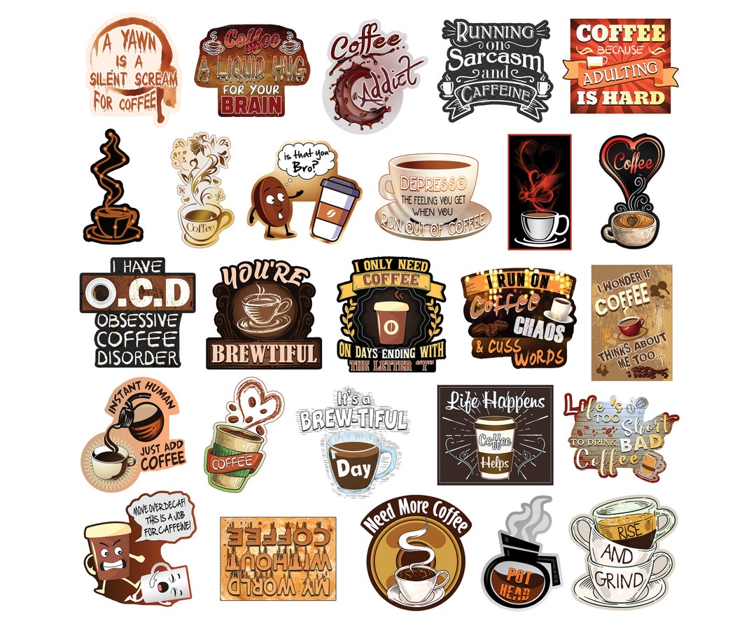 Coffeescript Stickers Coffee Stickers – Make Great Coffee Lover Gifts or Coffee Accessories ...