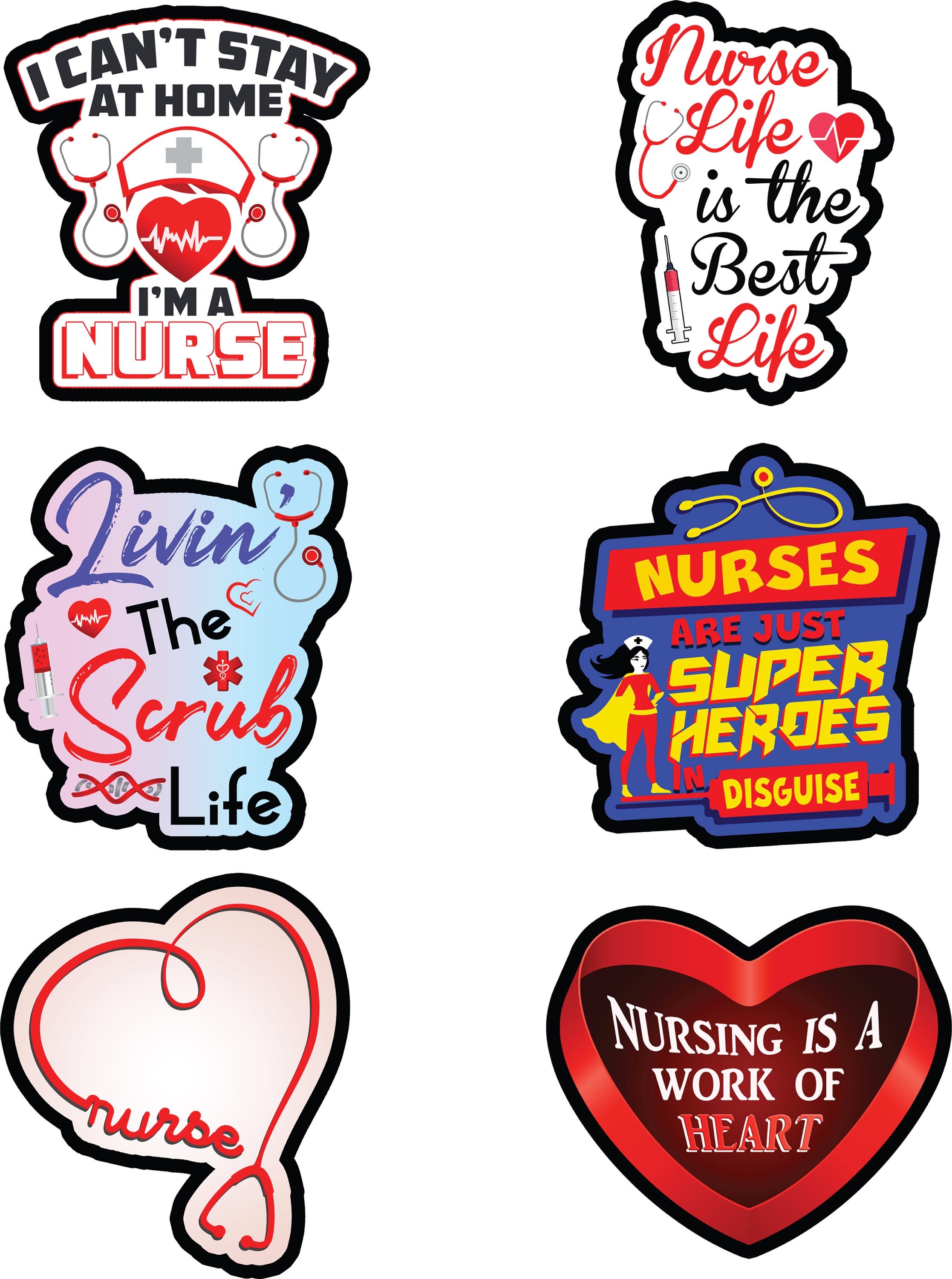 Nurse Stickers Support Nurses With These Medical Stickers Etsy