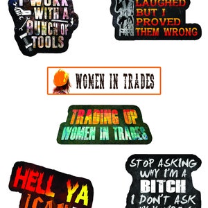 Women in Trades Stickers - Stickers for Women in Construction. Tool Girl Stickers - Pack of 26 image 4