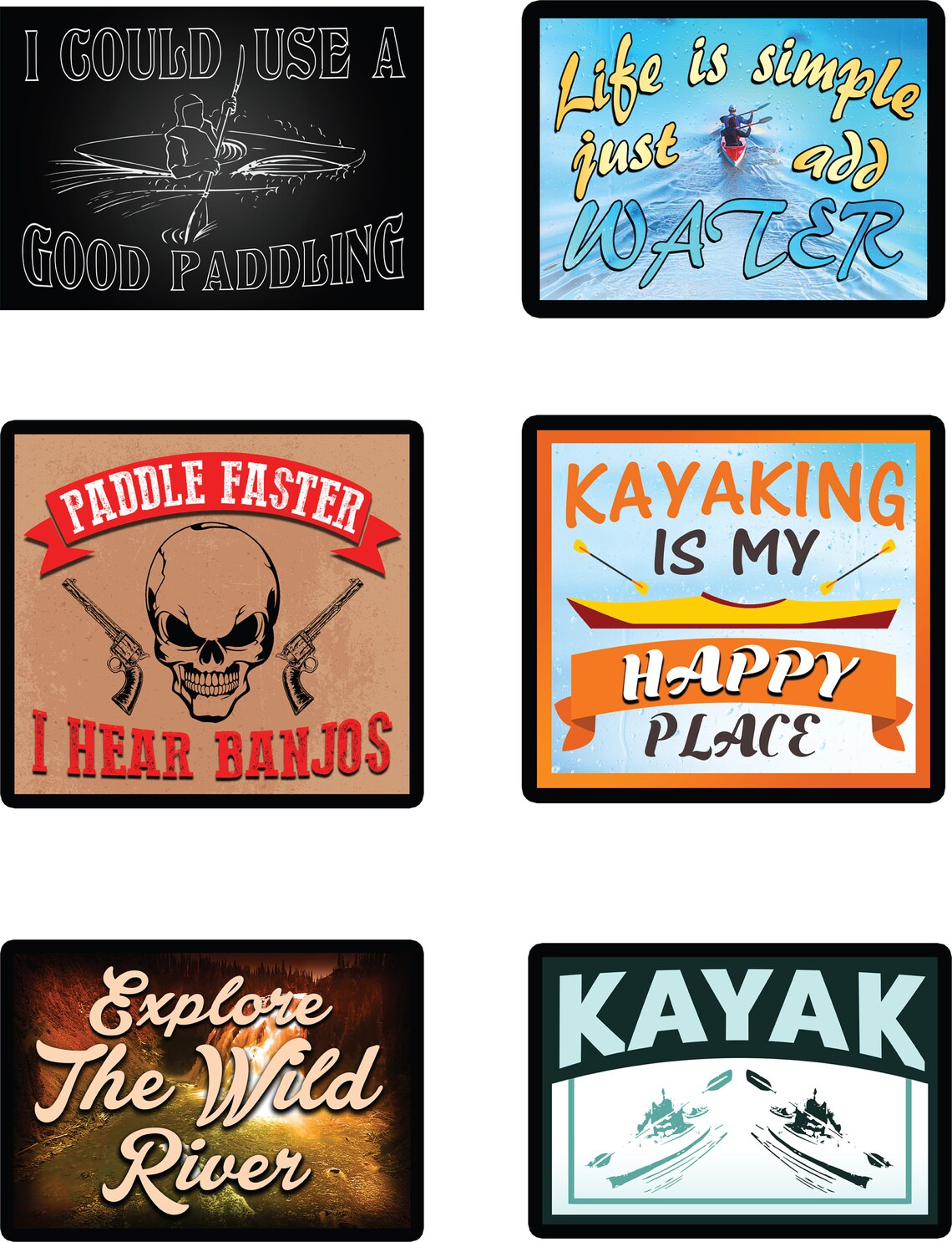 Kayak Stickers Great Kayaking Accessories Waterproof Etsy
