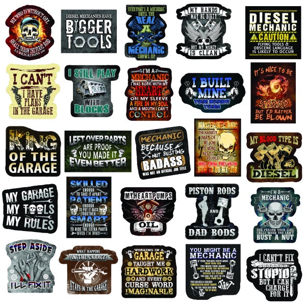 Funny Mechanic Stickers - Etsy