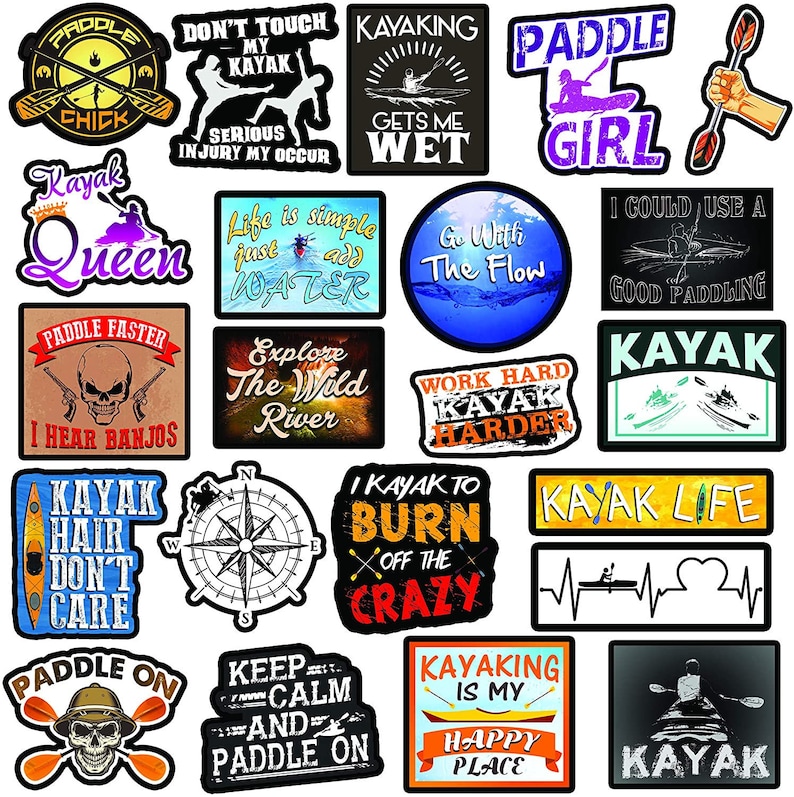 Kayak Stickers Great Kayaking Accessories Waterproof Etsy