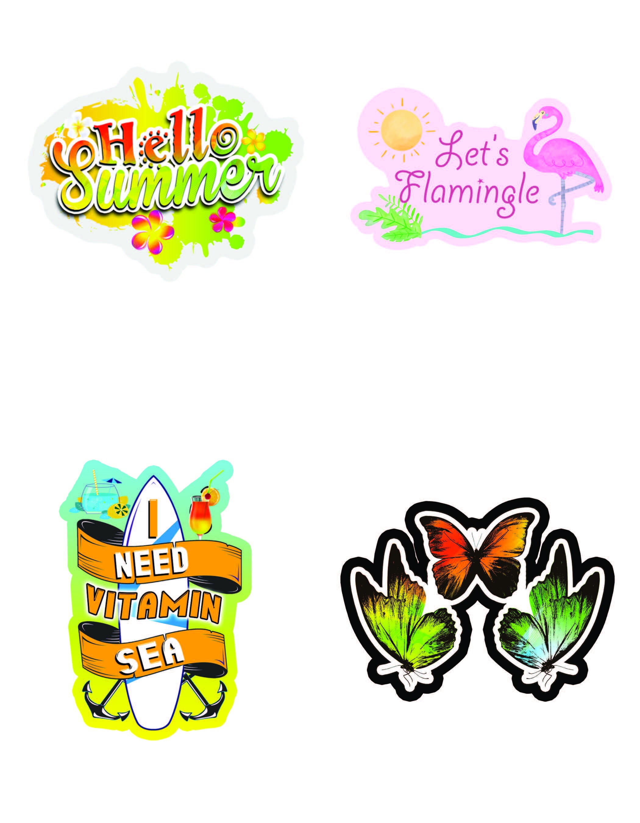 Beach Stickers Summer Stickers for Beach Lovers Ocean Stickers Tropical