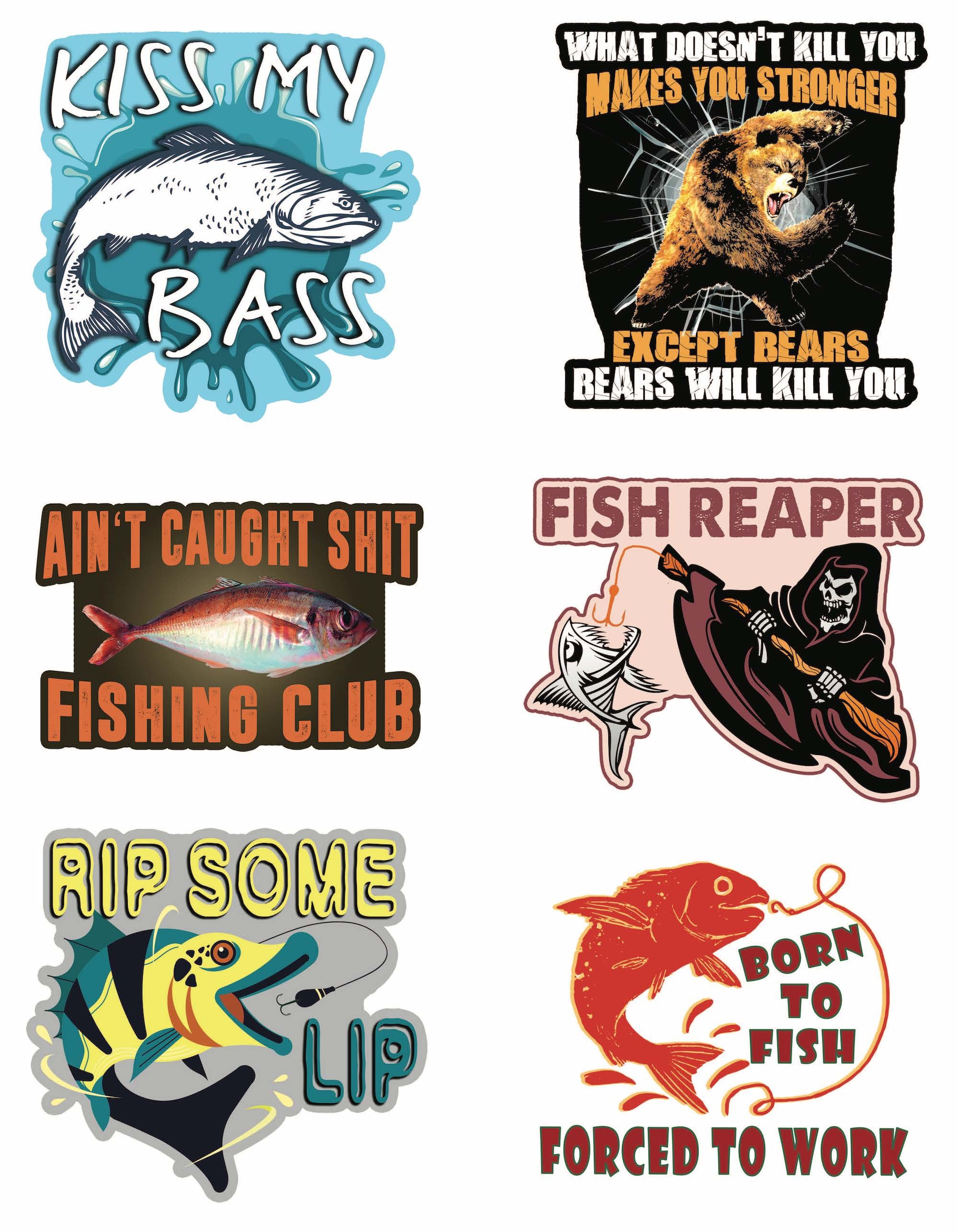 Hunting and Fishing Stickers for the Avid Hunter or Fisherman. Etsy