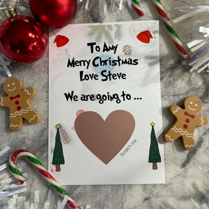 Biglietto di Natale da grattare e rivelare Biglietto personalizzato da grattare e rivelare per occasioni speciali che stiamo per