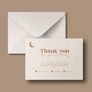 Dankeskarte, Business Thank You Karte, feminine Karte, Branding Karte