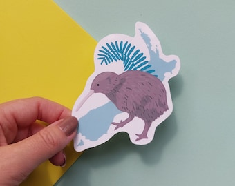 New Zealand Kiwi Sticker -  Waterproof NZ sticker -  animal sticker