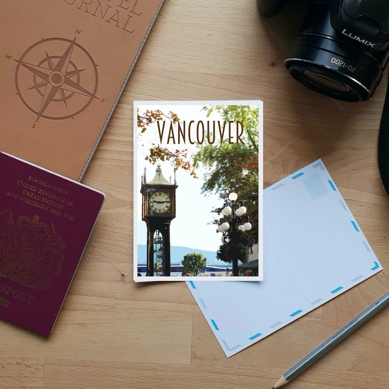 Kanada Reise Postkarten Pack Retro Vintage Stil Städte Postkarten Pack. Vancouver, Jasper, Banff, Niagara Falls, Lake Louise, Toronto. Bild 9