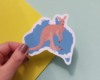 Australia Kangaroo Sticker -  Waterproof Australia sticker -  animal sticker